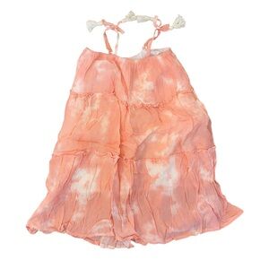 Jessica Simpson Peach Tie-Dye Sleeveless Dress